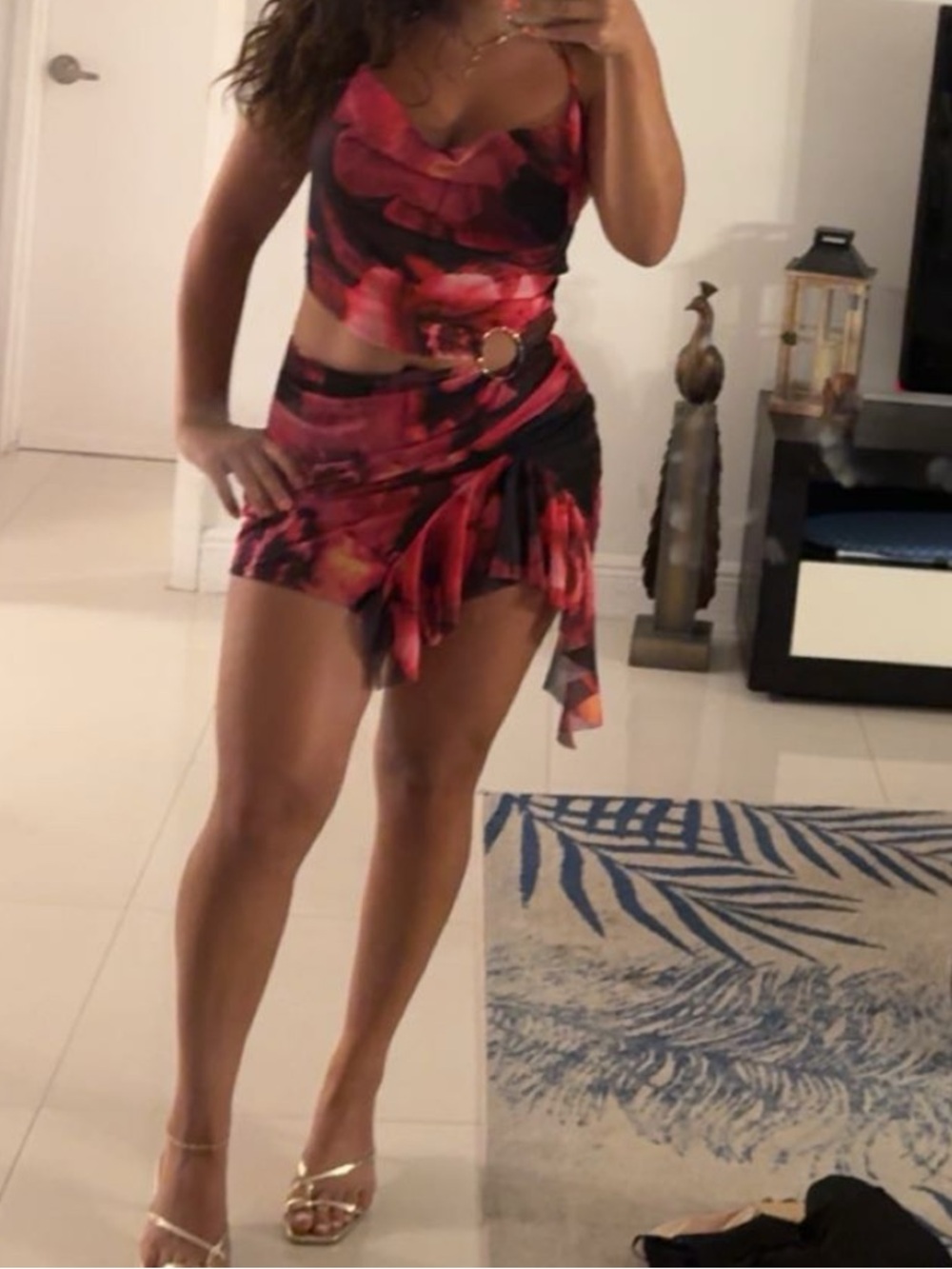 Fashion Nova Floral Cutout Dress